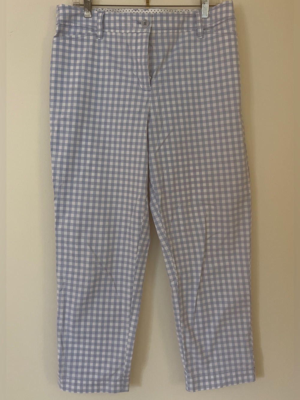 Talbots gingham crop pant 10